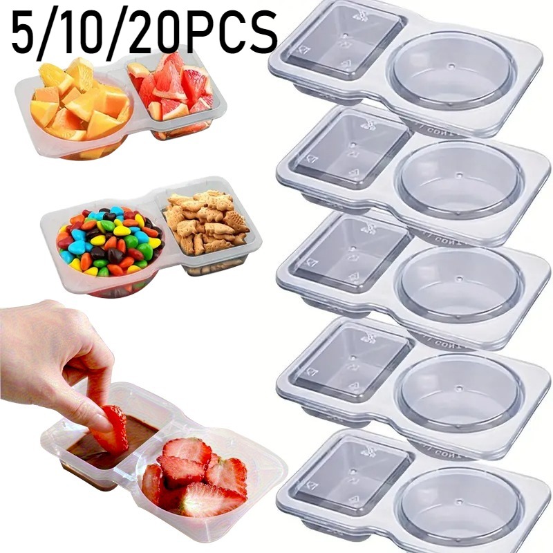 Snack Container Travel - 5/10/20PCS Doppel Fach Gewürz Behälter mit