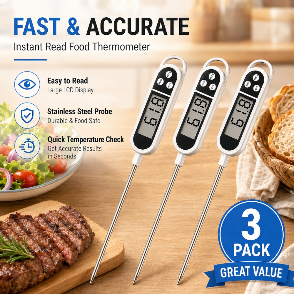Baby Food Meat - Digitales Sonden-Thermometer mit großem Temperaturbereich und