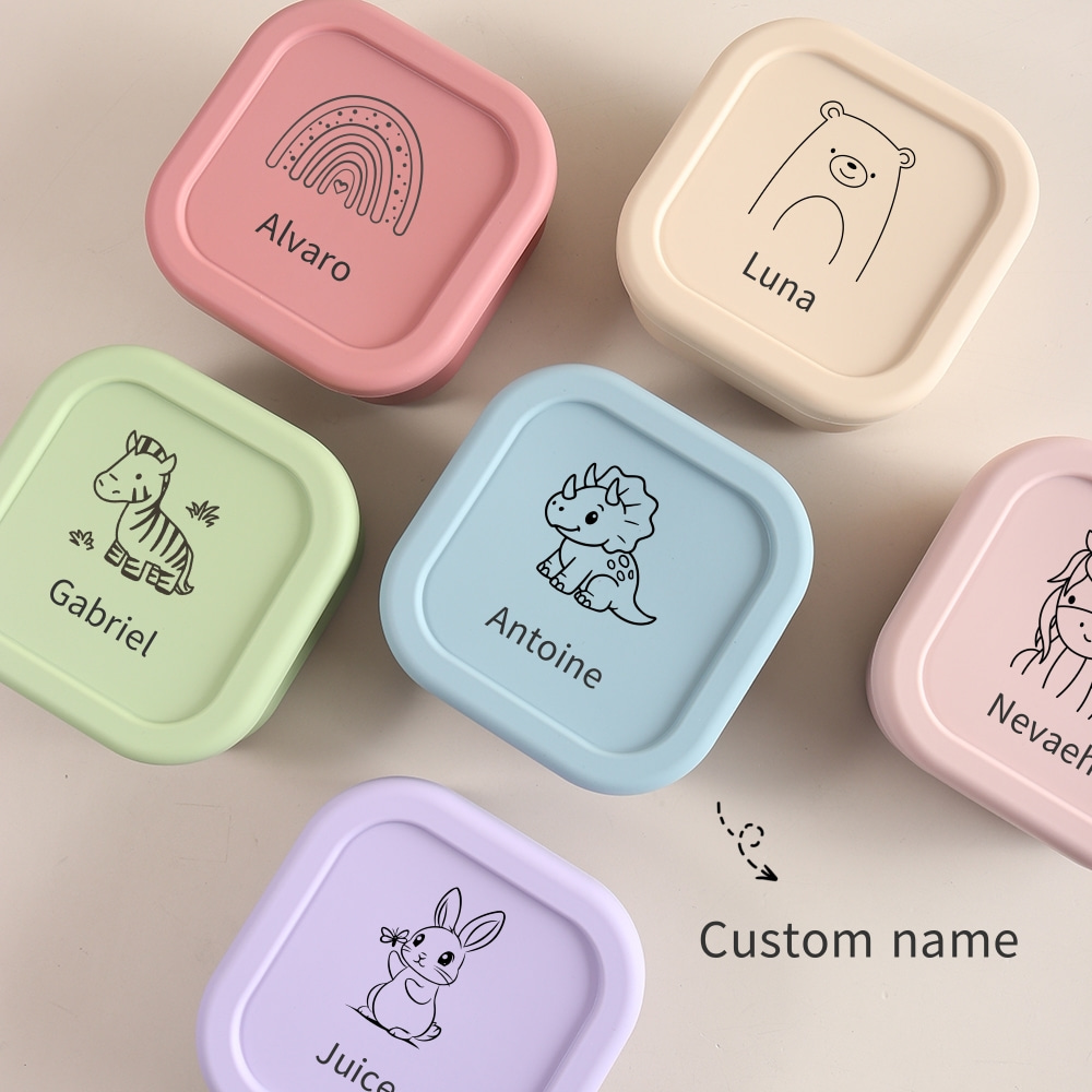 Baby Food Glass Containers - Personalisierter Name oder Muster 1 Stück