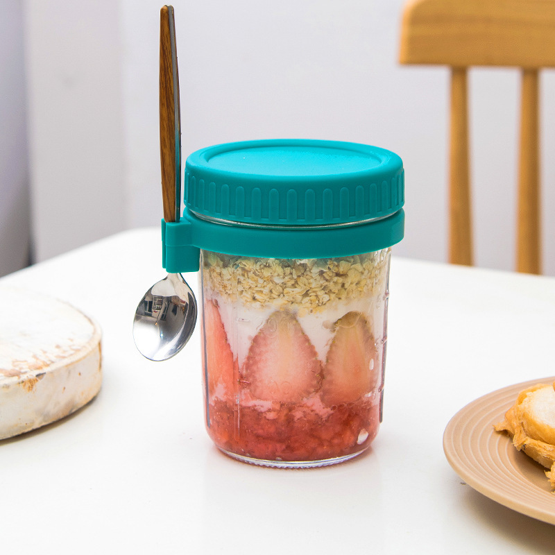 Baby Food Jars Glass - Glas-Vorratsbehälter für Overnight Oats mit Deckel,