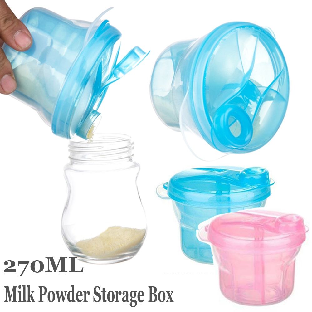 Snack Container Travel - 3-Fach Snackbox Baby-Nahrungsaufbewahrung Milchpulver-Aufbewahrungsbox Lebensmittelbehälter Kleinkind-Reiseflasche