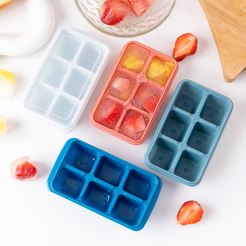 Freezer Tray Baby - Silikon-Eiswürfel schalen mit verschütteten Deckeln, leicht