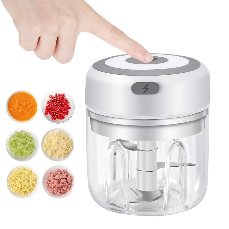Baby Food Meat - 250ML Elektrischer Knoblauchzerkleinerer Multifunktionaler Fleischzerkleinerer Kabelloser