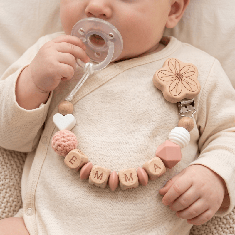 Baby Food Name - 2026 Personalisierter Baby-Schnullerclip mit individuellem Namen,