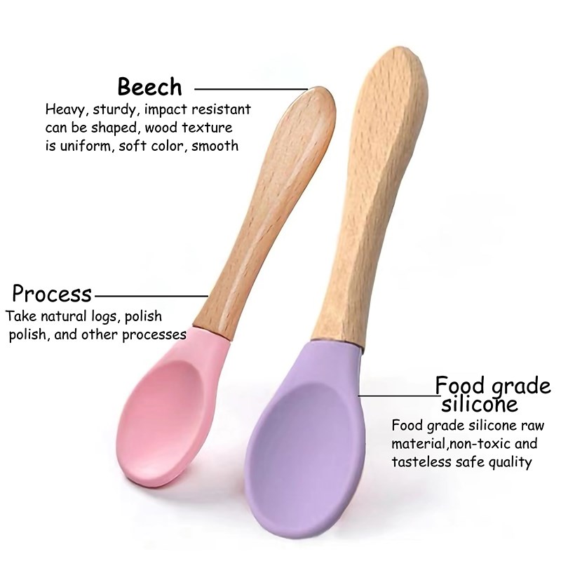 Baby Holz löffel Silikon Holz  – Baby Food Organic Bewertung und Preis