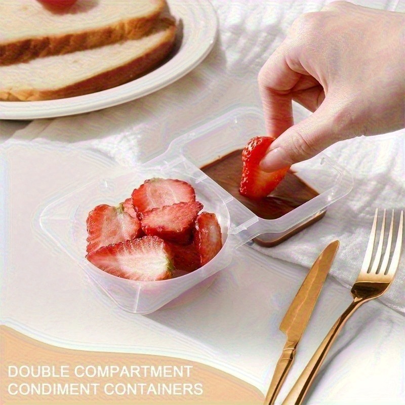 5/10/20PCS Doppel Fach Gewürz  – Snack Container Travel Bewertung und Preis