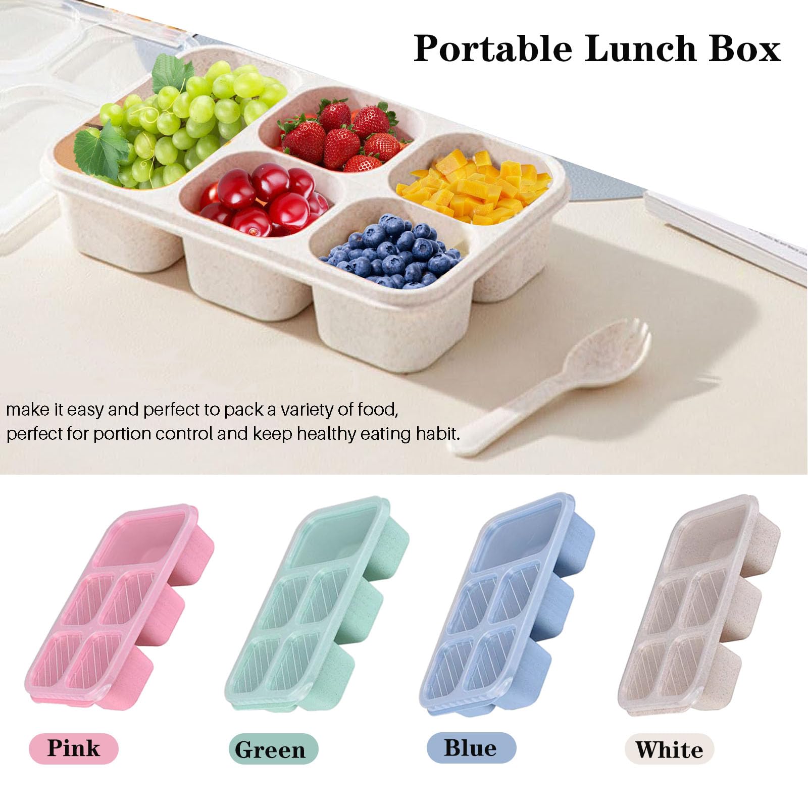 1 Stück, Bento-Lunchbox, geeig – Snack Container Travel Bewertung und Preis