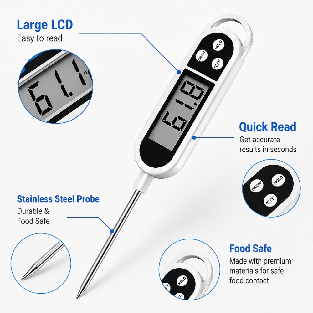 Digitales Sonden-Thermometer m – Baby Food Meat Bewertung und Preis