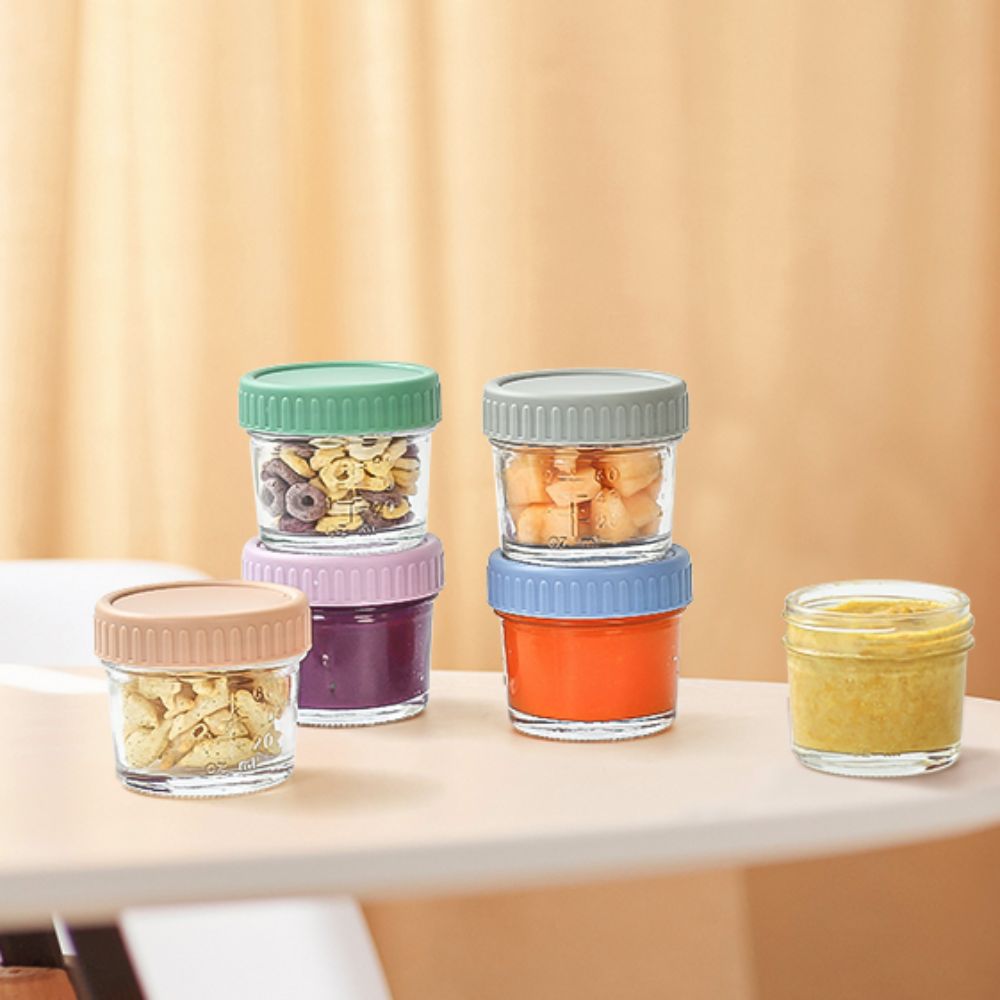 6 Stück Glas-Babynahrungsglas, – Baby Food Glass Containers Bewertung und Preis
