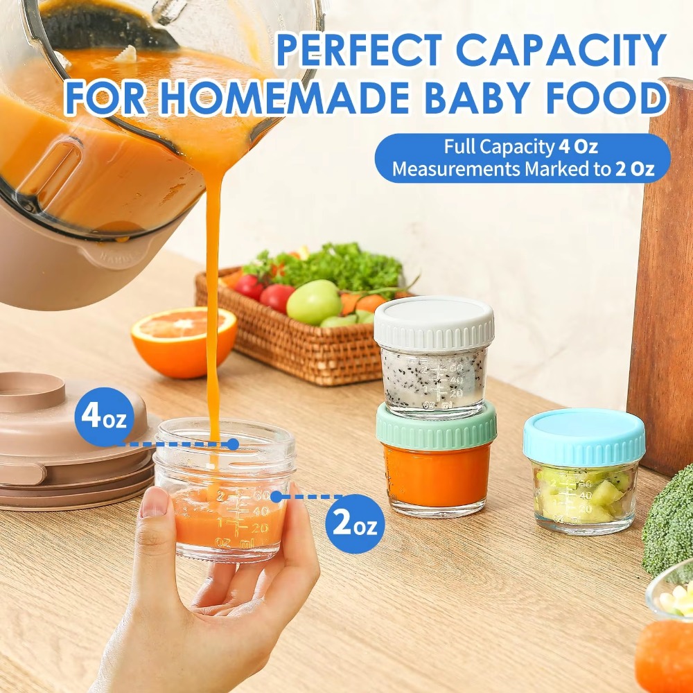6 Stück Mehrzweck-Glasbehälter – Baby Food Glass Containers Bewertung und Preis