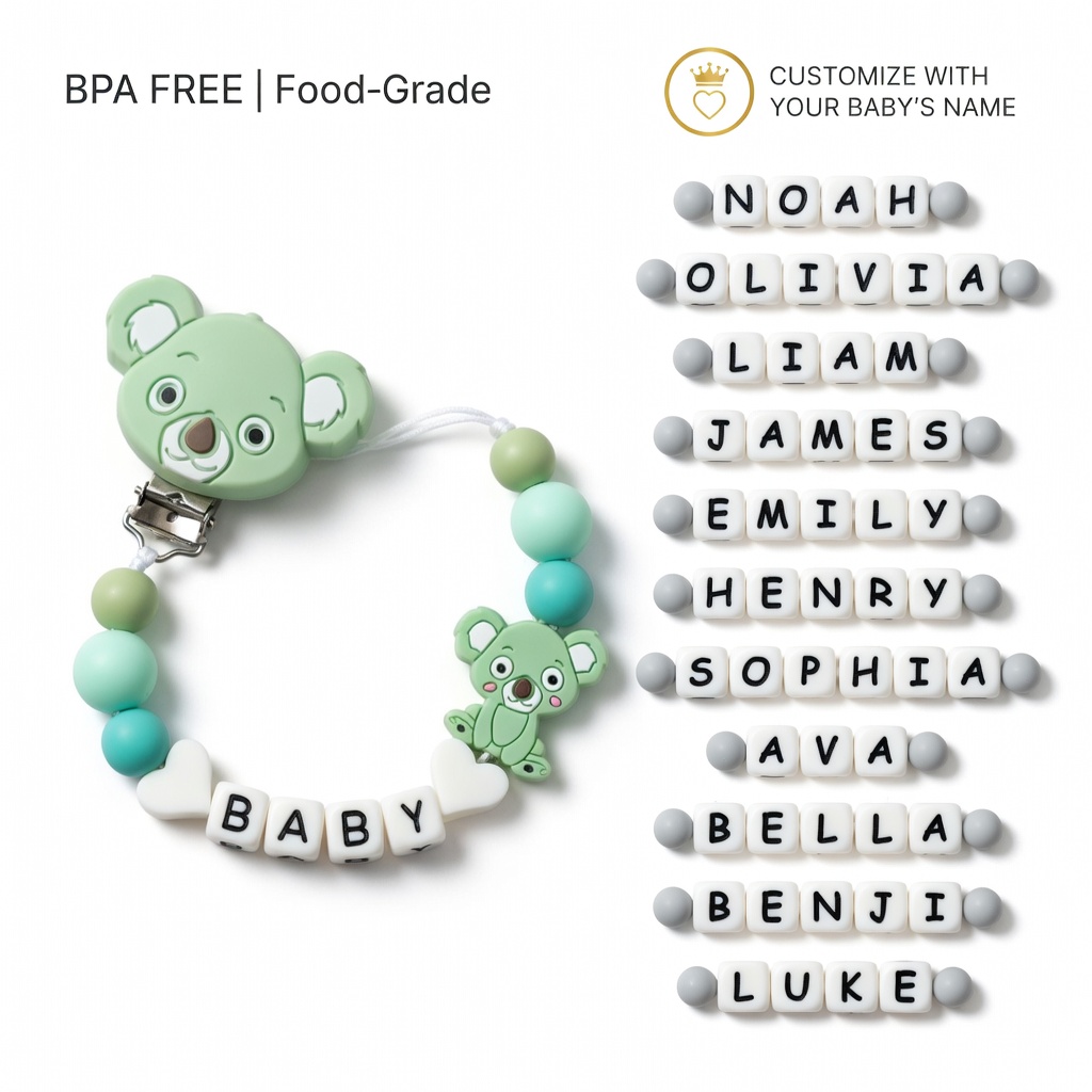 Silikon-Schnullerkette mit Per – Baby Food Name Bewertung und Preis