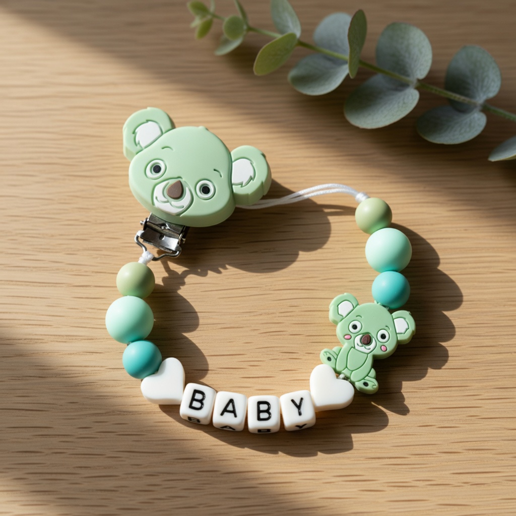 Silikon-Schnullerkette mit Per – Baby Food Name Bewertung und Preis