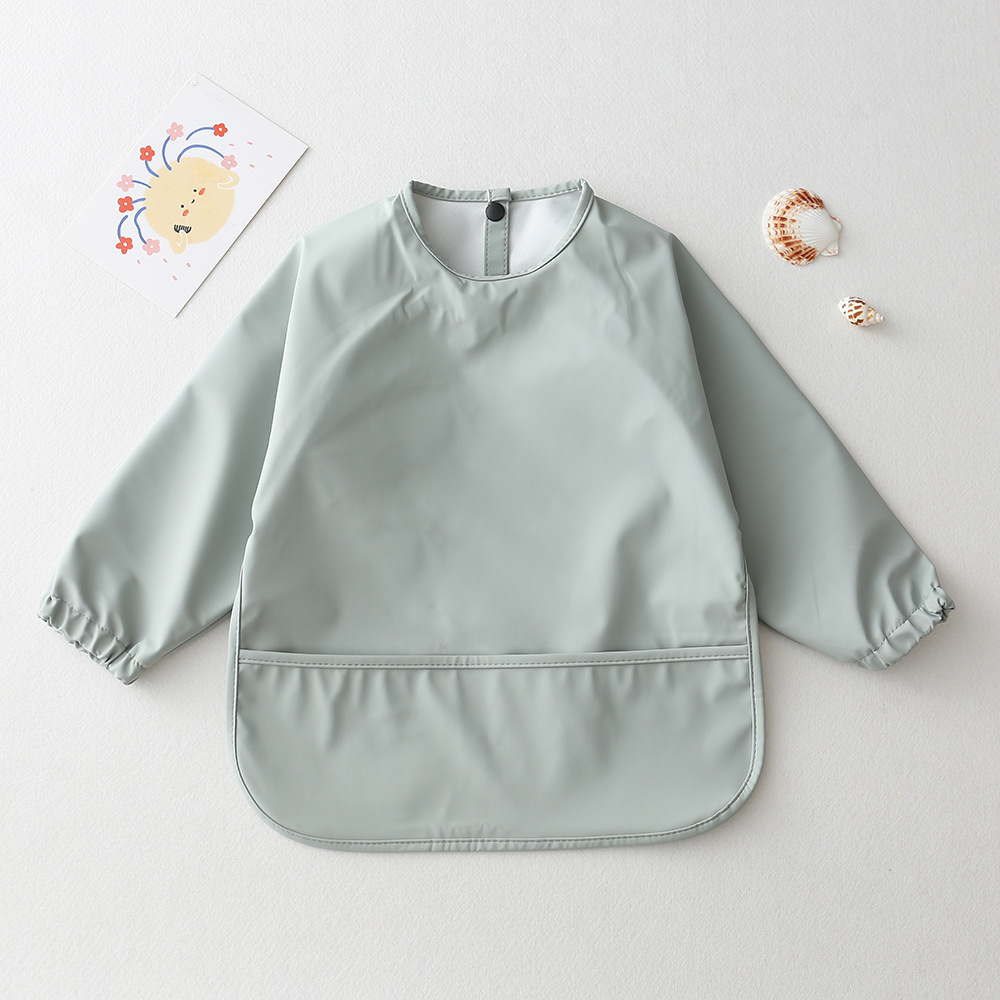 Einfarbige Baby-Lätzchen mit l – Bib Long Sleeve Bewertung und Preis