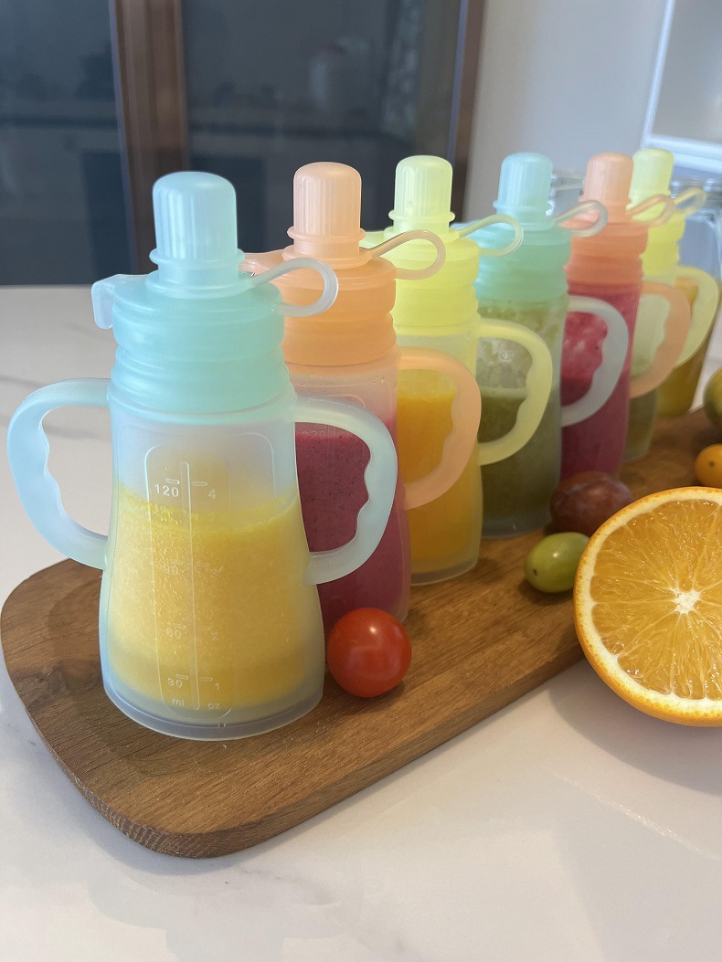 Neue Wiederverwendbare Silikon – Baby Food Pouches Reusable Bewertung und Preis