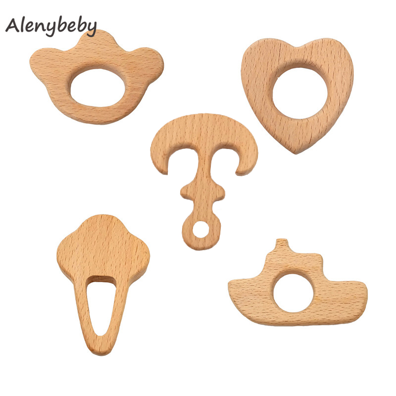 2pc Holz Beißring Cartoon DIY  – Baby Food Organic Bewertung und Preis