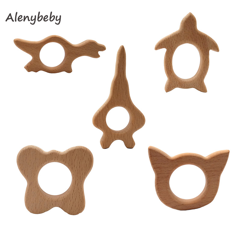 2pc Holz Beißring Cartoon DIY  – Baby Food Organic Bewertung und Preis