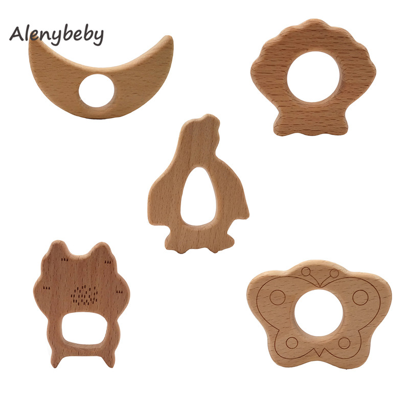 2pc Holz Beißring Cartoon DIY  – Baby Food Organic Bewertung und Preis