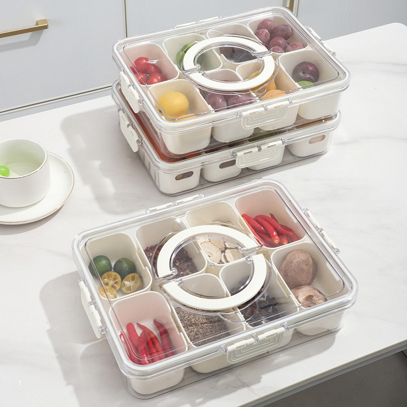 Transparenter 8/4-Fächer Snack – Snack Container Travel Bewertung und Preis