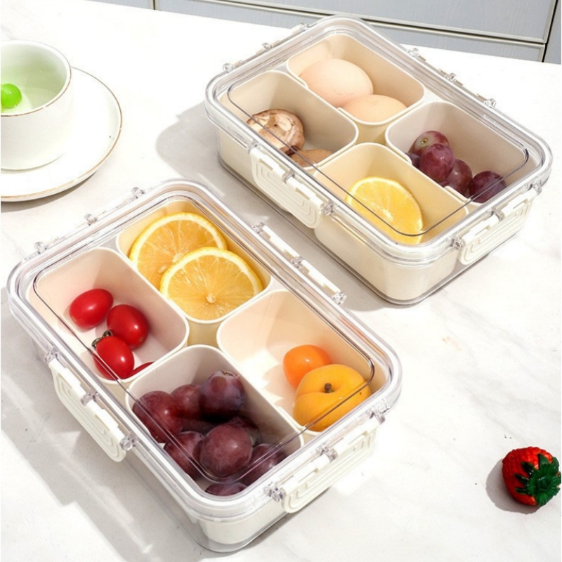 Transparenter 8/4-Fächer Snack – Snack Container Travel Bewertung und Preis